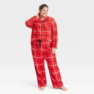 Wondershop Women's Plaid Flannel Matching Family Pajama Set 1X